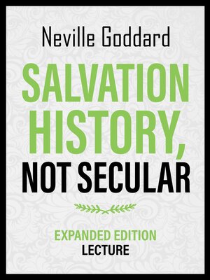 cover image of Salvation History--Not Secular--Expanded Edition Lecture